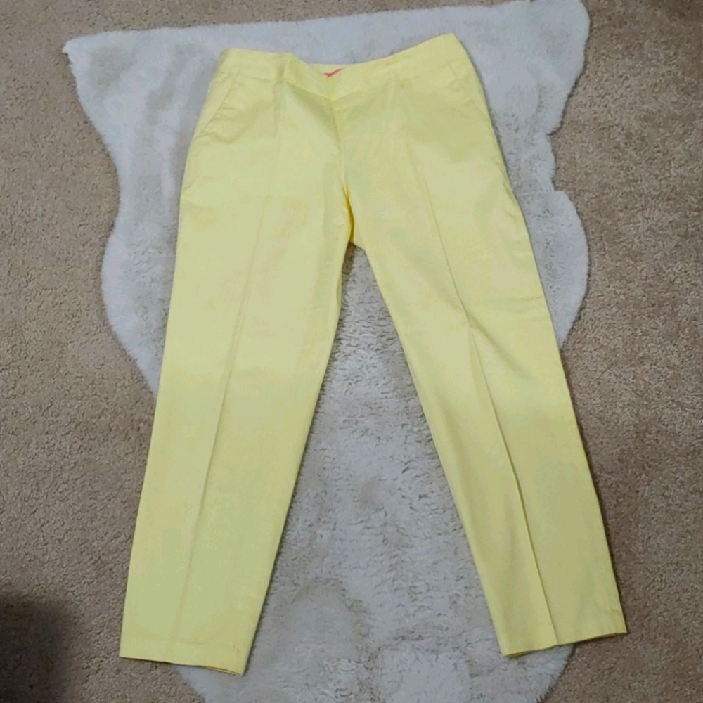 Pale Yellow Isaac Mizrahi Summer Pants